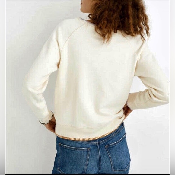 Madewell Stitched Shrunken Sweatshirt Size L - Picture 3 of 11
